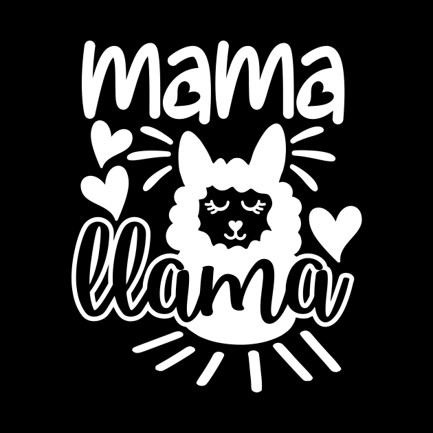 Funny Mama Llama Mothers Day Gift by PurefireDesigns