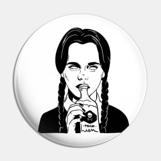 wednesday addams drinking poison Pin