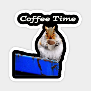 Coffee Squirrel Magnet