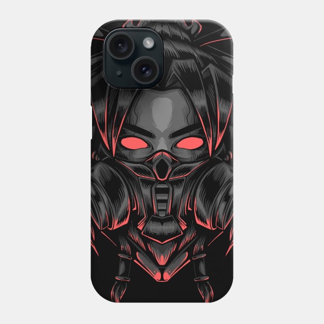 masked geisha quarantine Phone Case by setiaoneart