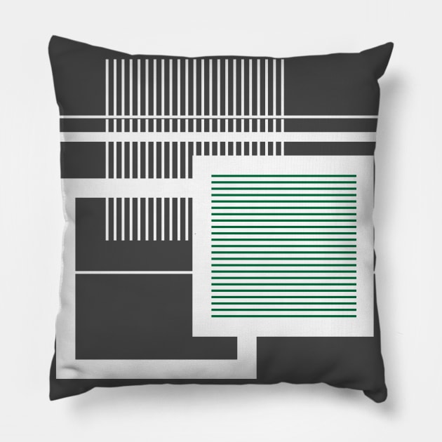 Minimal geometric illustration Pillow by TKDoodle