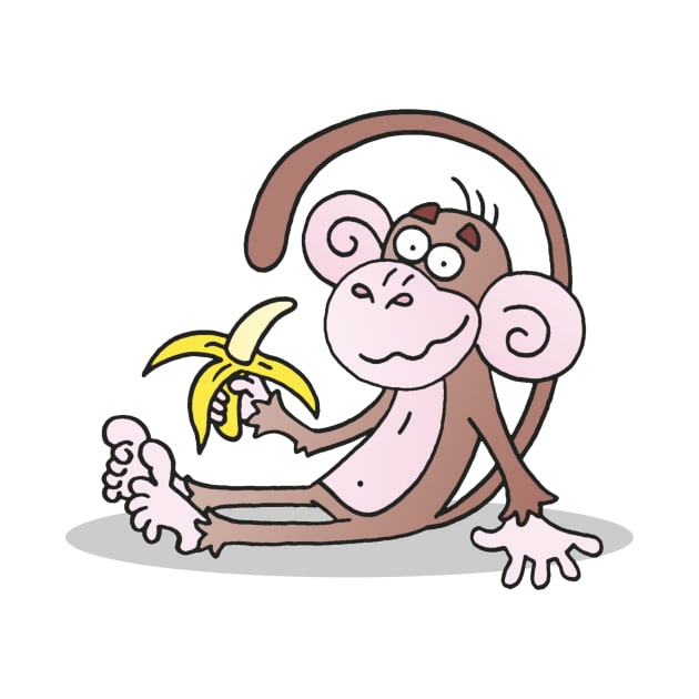 Monkey with a banana by varus