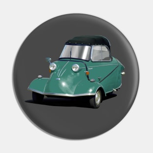 Messerschmitt bubble car in teal Pin