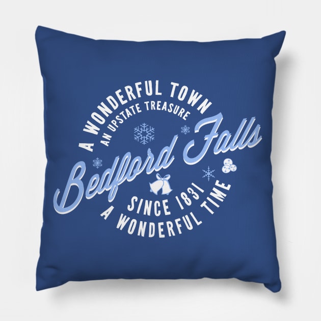 Bedford Falls Circle Pillow by PopCultureShirts