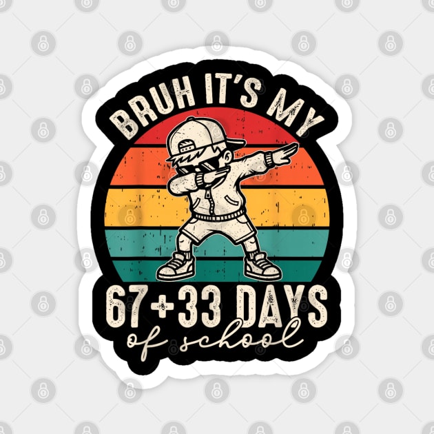 100 Days Of School 67+33 Magnet by dtr_art