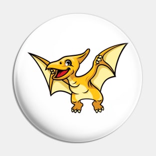 Cute Pterodactyl Happy Dinosaur Pin