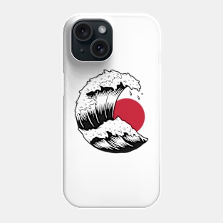 Japanese Flag waves Phone Case