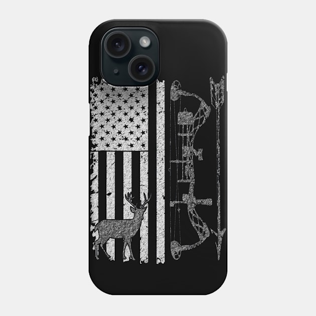 American Deer Hunting Bow Hunter Flag Accessories Phone Case by Kiwistore