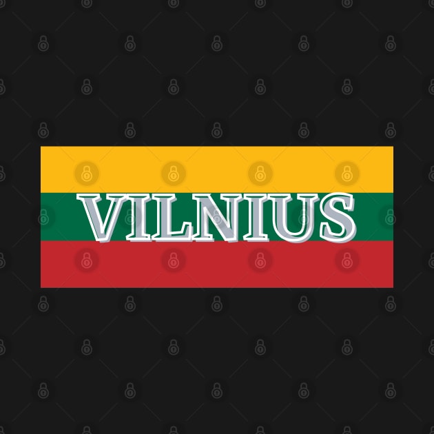 Vilnius City in Lithuania Flag Colors Stripes by aybe7elf