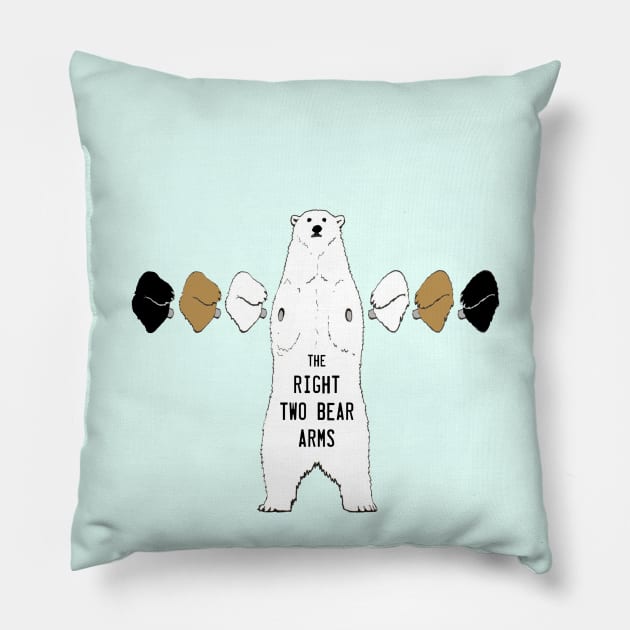 The Right Two Polar Bear Arms Pillow by HiPopProject