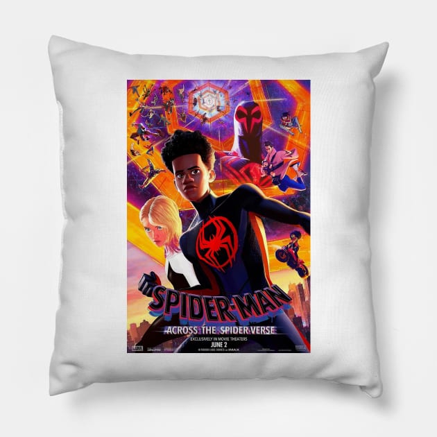 across the miles morales gwen poster Pillow by chadespinoza