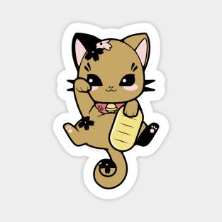 Gold Maneki-Neko Magnet