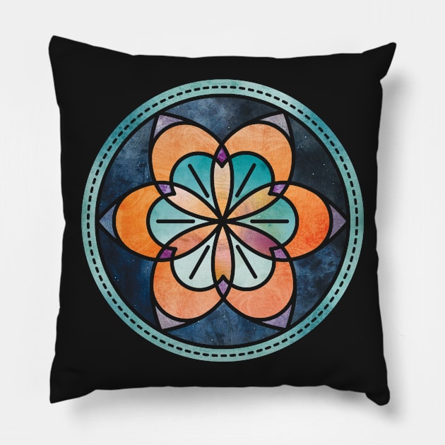 Stained Glass Geometry #4 - Bloom Pillow by directdesign