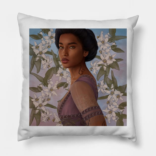 Ariadne Bridgestock Pillow by AlanaReneArt