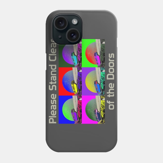 Pop Art Monorail - Please Stand Clear of the Doors Phone Case by Tomorrowland Arcade