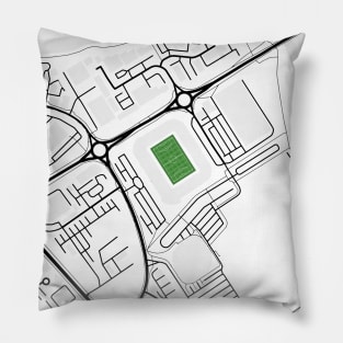 Derby County Stadium Map Desigh (White) Pillow