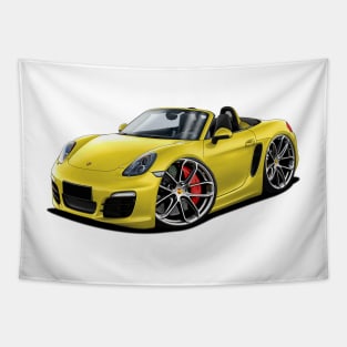 Yellow Low Porsche Tapestry