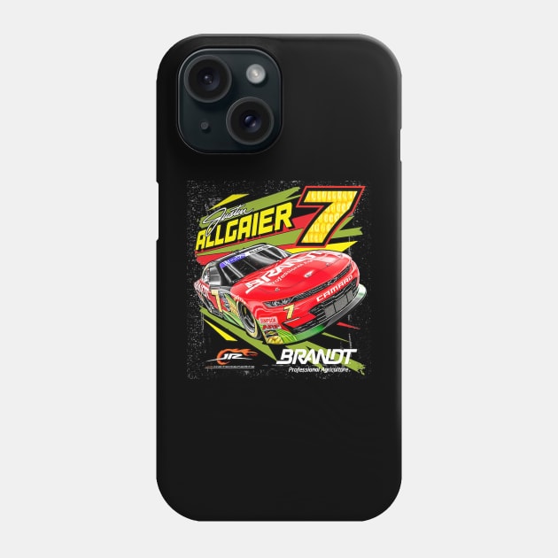 Justin Allgaier Charcoal Car Phone Case by stevenmsparks