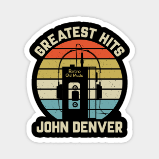 Greatest Hits John Retro Walkman Denver Vintage Art Magnet