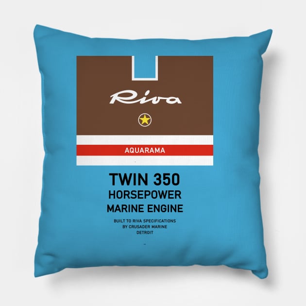 Riva Aquarama Special Runabout Pillow by PB Mary