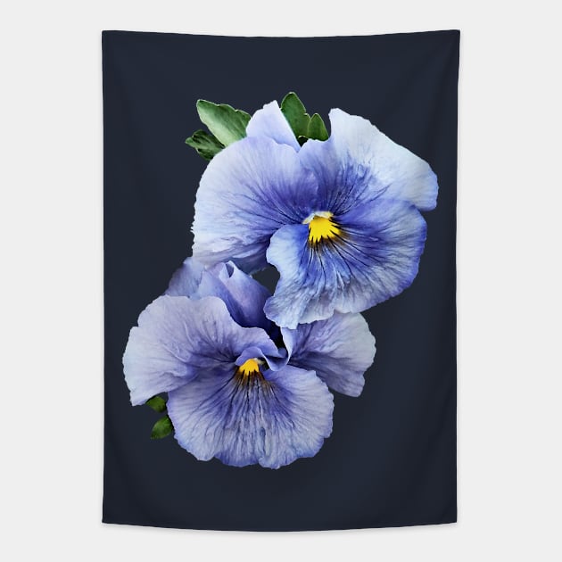 Pansies - Shy Pansy Couple Tapestry by SusanSavad