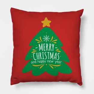 Merry Christmas and Happy New Year Pillow