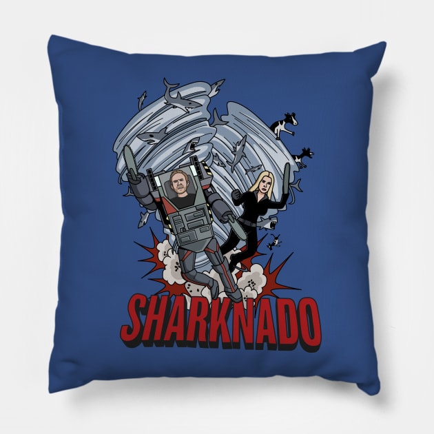 Sharknado Heroes Pillow by jasesa