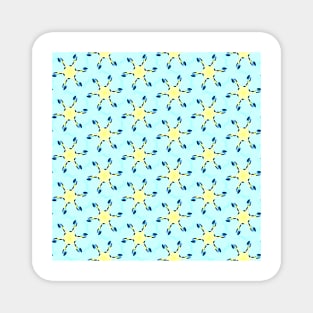 starfish on turquoise tropical sea geometric pattern Magnet