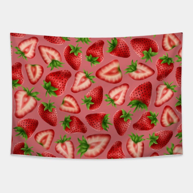 Strawberries Tapestry by CleanRain3675