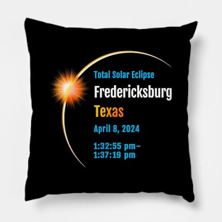 Fredericksburg Texas Tx Total Solar Eclipse 2024 1 Pillow