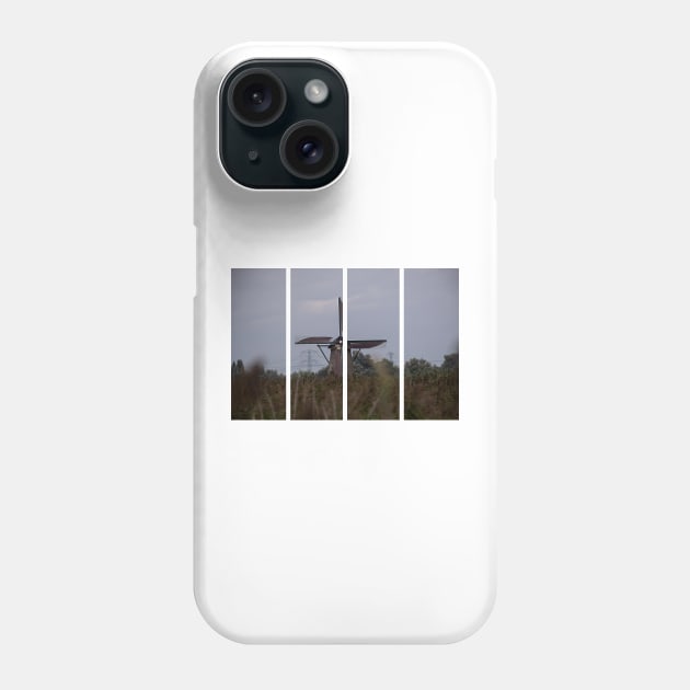 Wonderful landscapes in the Netherlands. Historic dutch windmills in Kinderdijk in a cloudy autumn day. Unesco site. Natural view from distance. Phone Case by fabbroni-art