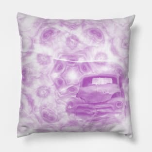 Fractured fractal kaleidoscope with car wreck Pillow