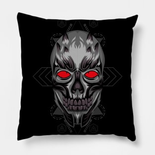 skull head arts Pillow