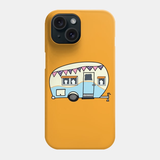 Hit The Road Vintage Camper Canned Ham Phone Case by MisterBigfoot