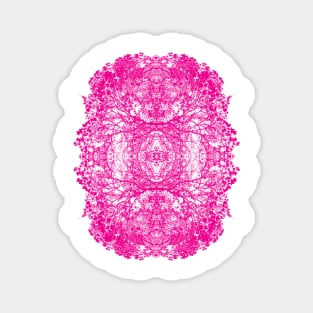 Pink Symetric Cherry Blossoms Magnet