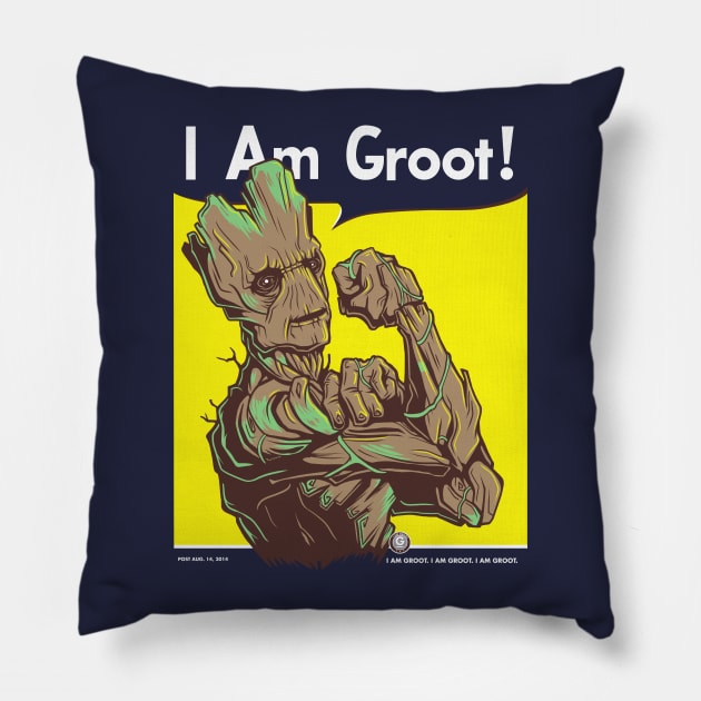 I am Groot! Pillow by KindaCreative