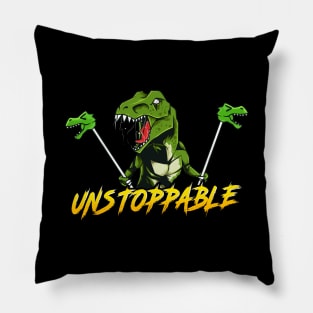 I Am Unstoppable TRex Funny Short Dinosaur Arms Pillow
