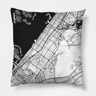 Dubai, United Arab Emirates - City Map! Pillow