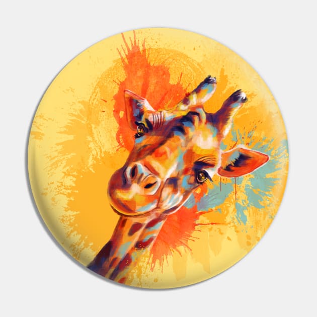 Hello Giraffe - Fun animal illustration Pin by Flo Art Studio