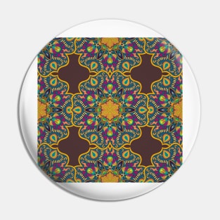 Colorful abstract ethnic floral mandala pattern design Pin