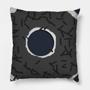 grey doughnut 2 Pillow