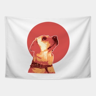 Retro Labrador Illustration Tapestry