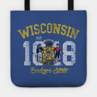 Vintage Wisconsin Badger State Tote