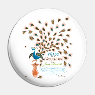 Paisley Peacock Pride and Prejudice: Modern Pin