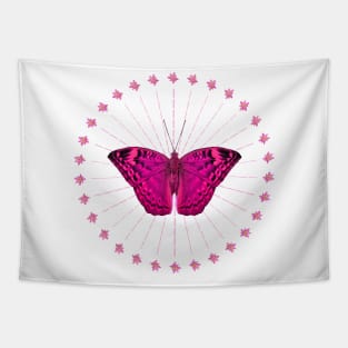 Butterfly - Flowers - Magenta - Africa Tapestry