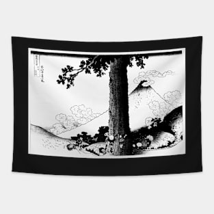 Mishima Pass in Kai Province Digitally enhanced In Black And White Tapestry