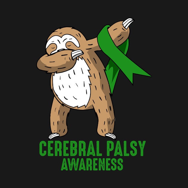 Cerebral Palsy Awareness Dabbing Sloth Love Gift by 2blackcherries