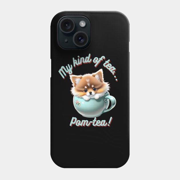 Cute Pomeranian Tea Cup Phone Case by SweetPawsnClaws