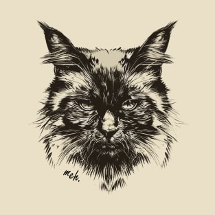 Hand drawn cat judging you. meh. T-Shirt