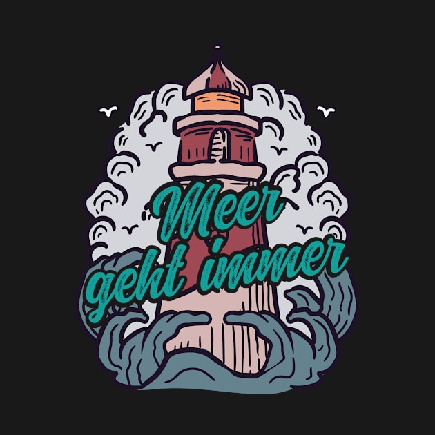 Meer geht immer Leuchtturm mit Möwen by star trek fanart and more